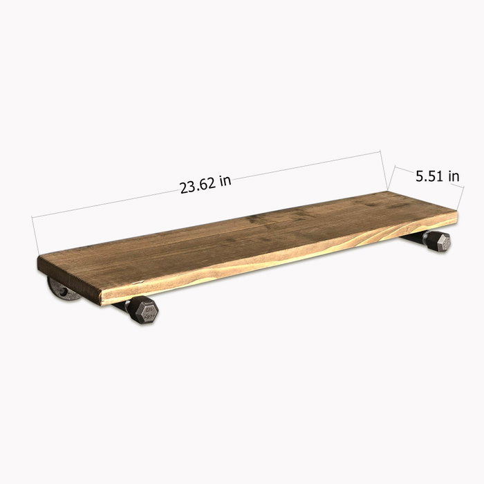 Hanah Home Estantería de Tubo Boruraf113 Nogal y Negro